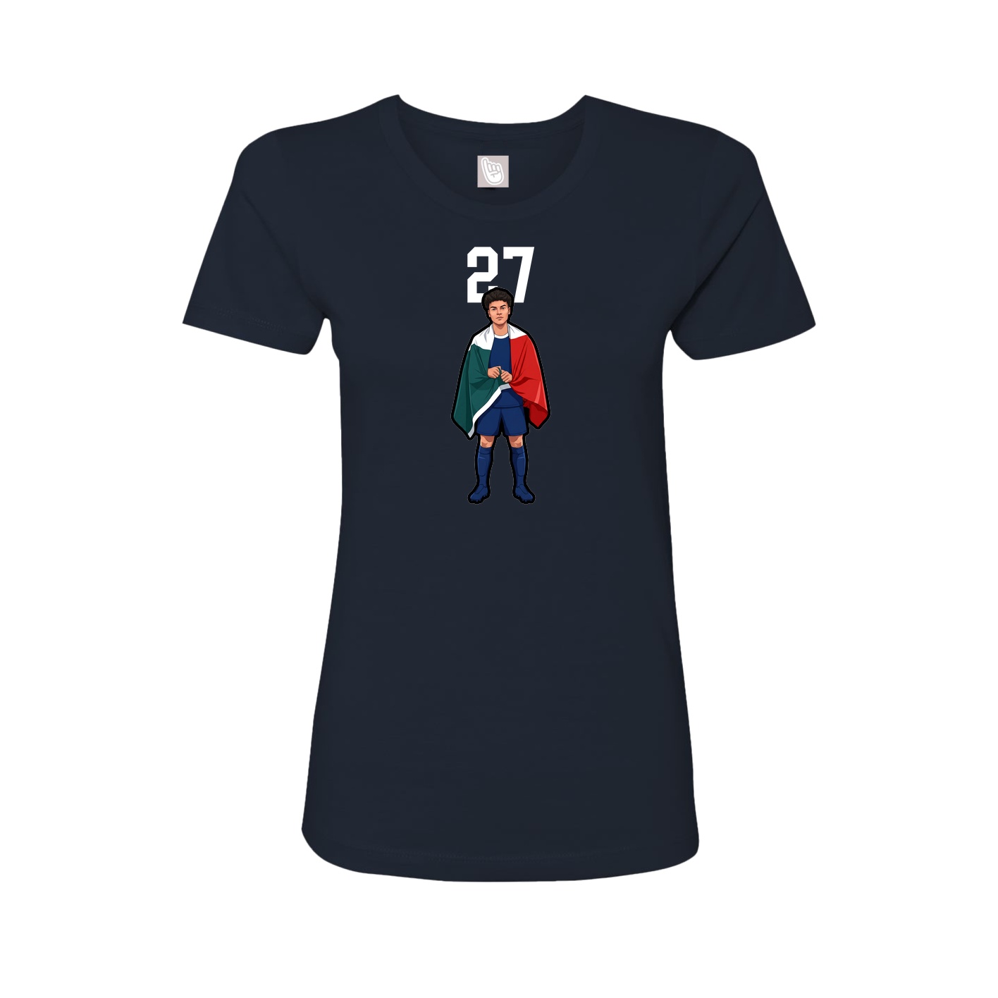 Womens Tee — Number Top in Navy