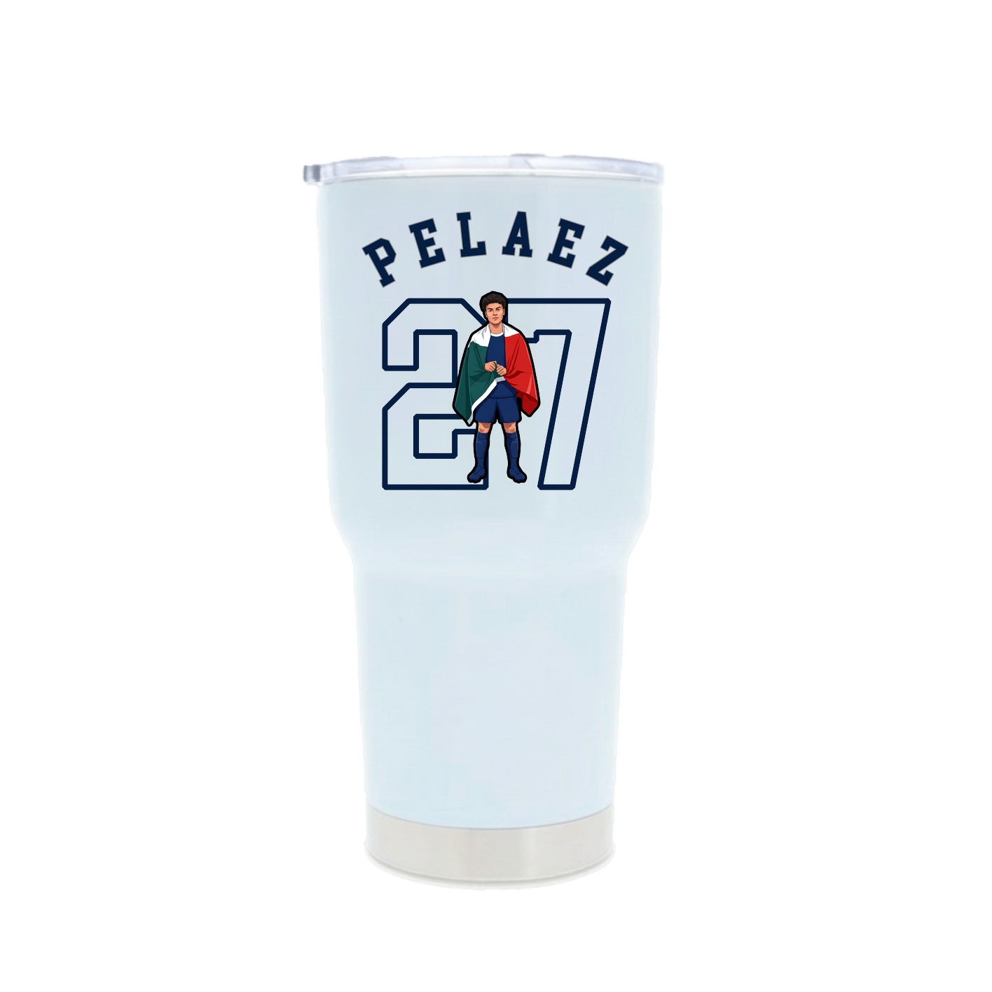 30oz Stainless Steel Tumbler — Shirsey Arch in White