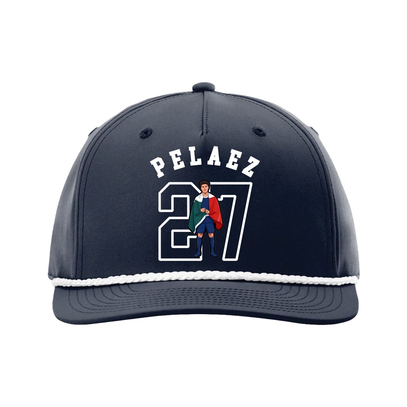 Five-Panel Classic Rope Cap — Shirsey Arch in Navy