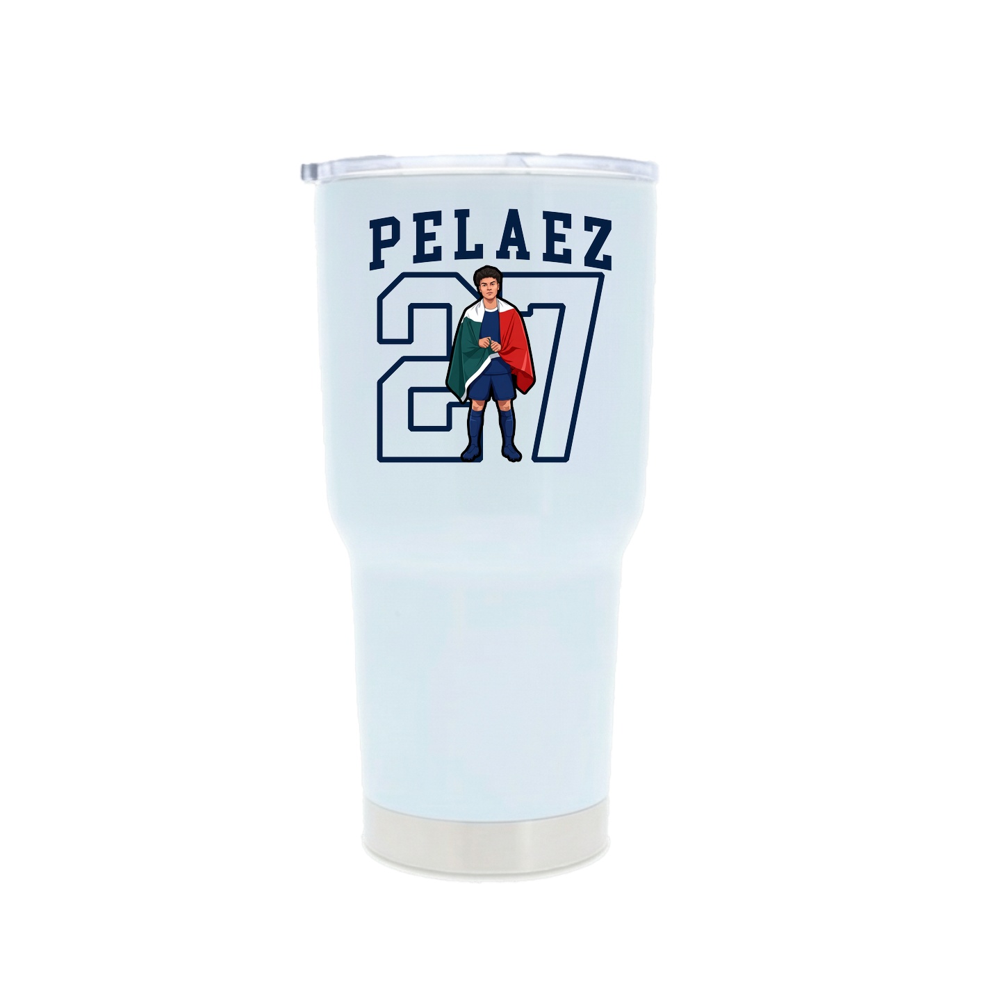 30oz Stainless Steel Tumbler — Shirsey in White