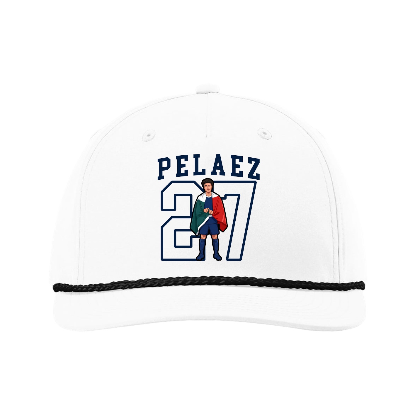 Five-Panel Classic Rope Cap — Shirsey in White