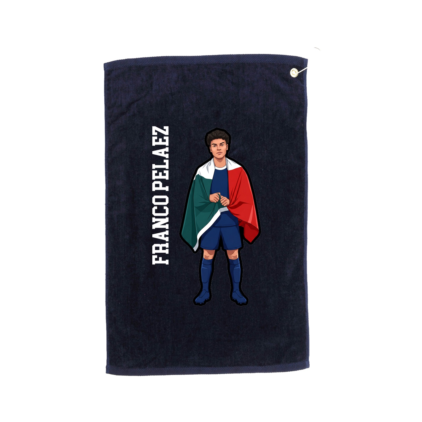 Golf Towel — Name Vertical in Navy