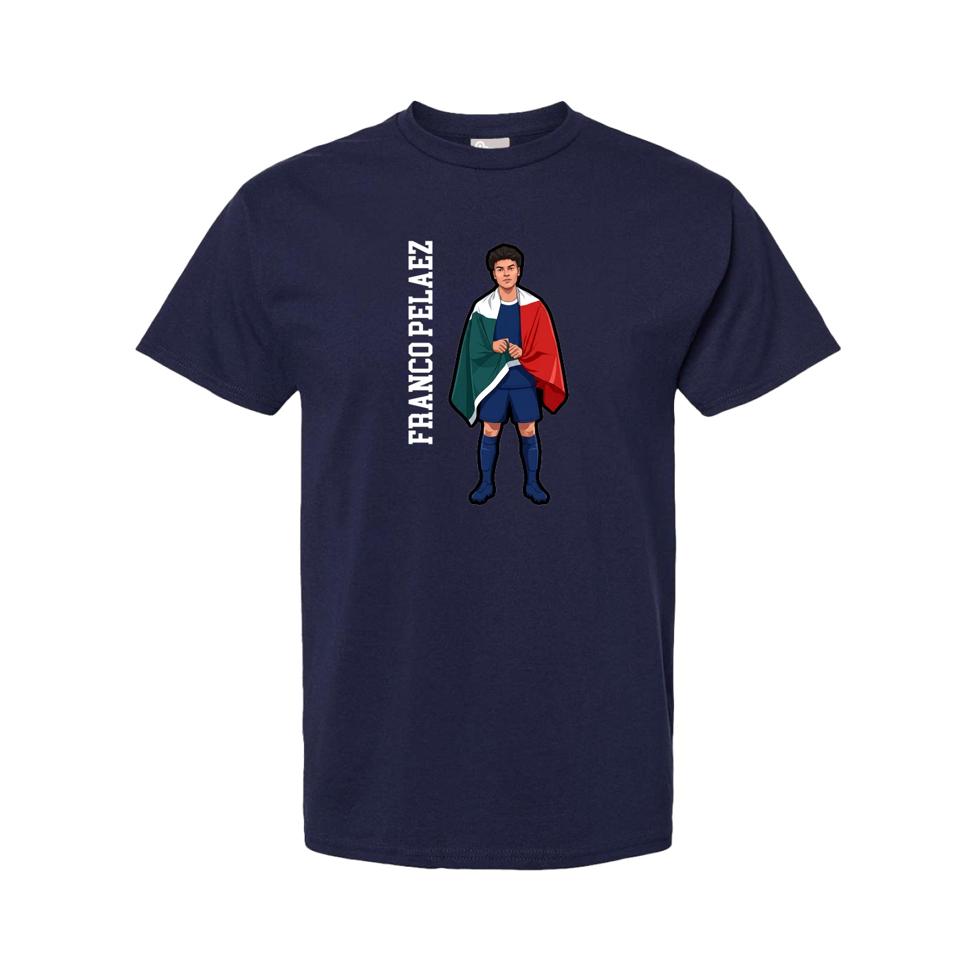 Youth Tee — Name Vertical in Navy