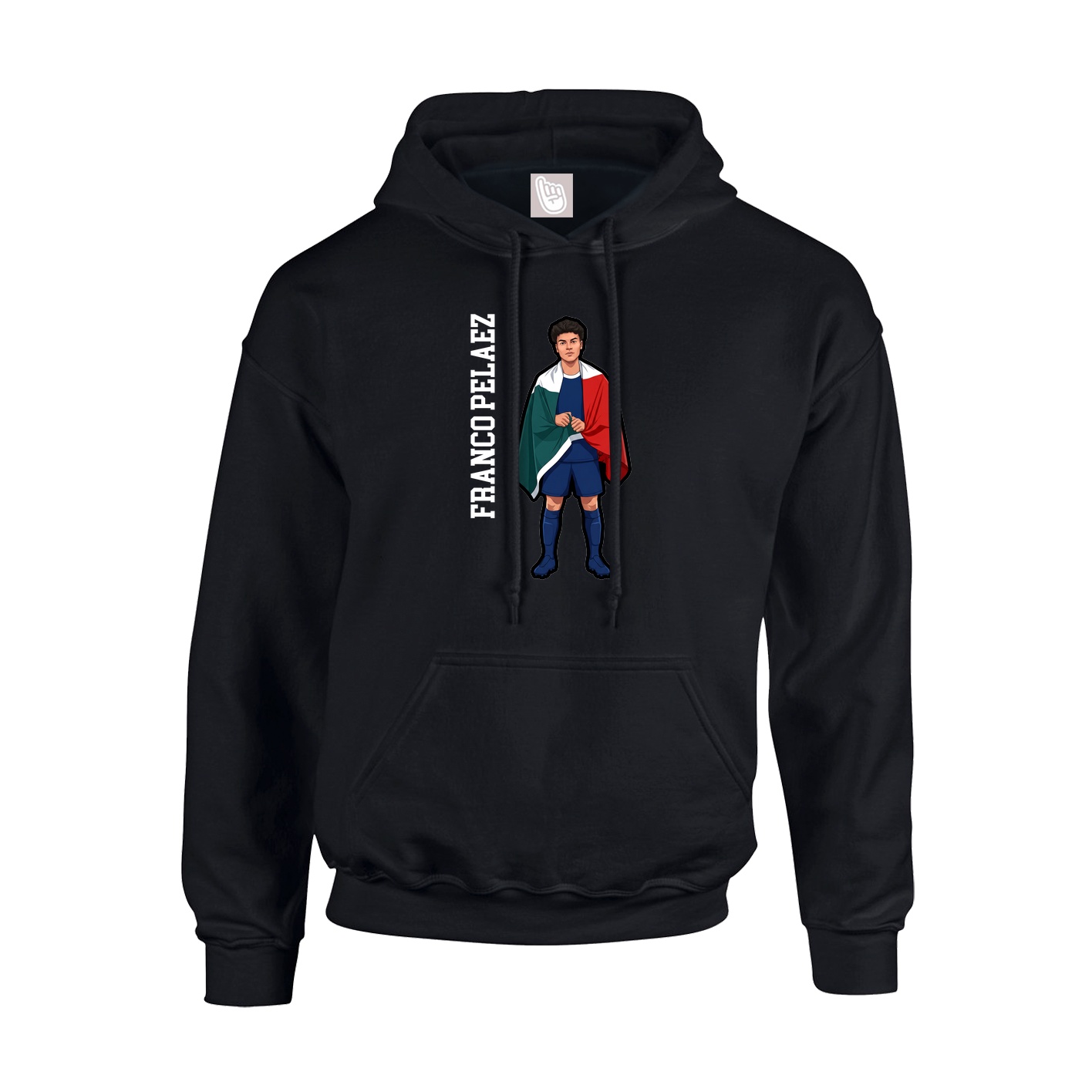 Youth Hoodie — Name Vertical in Black