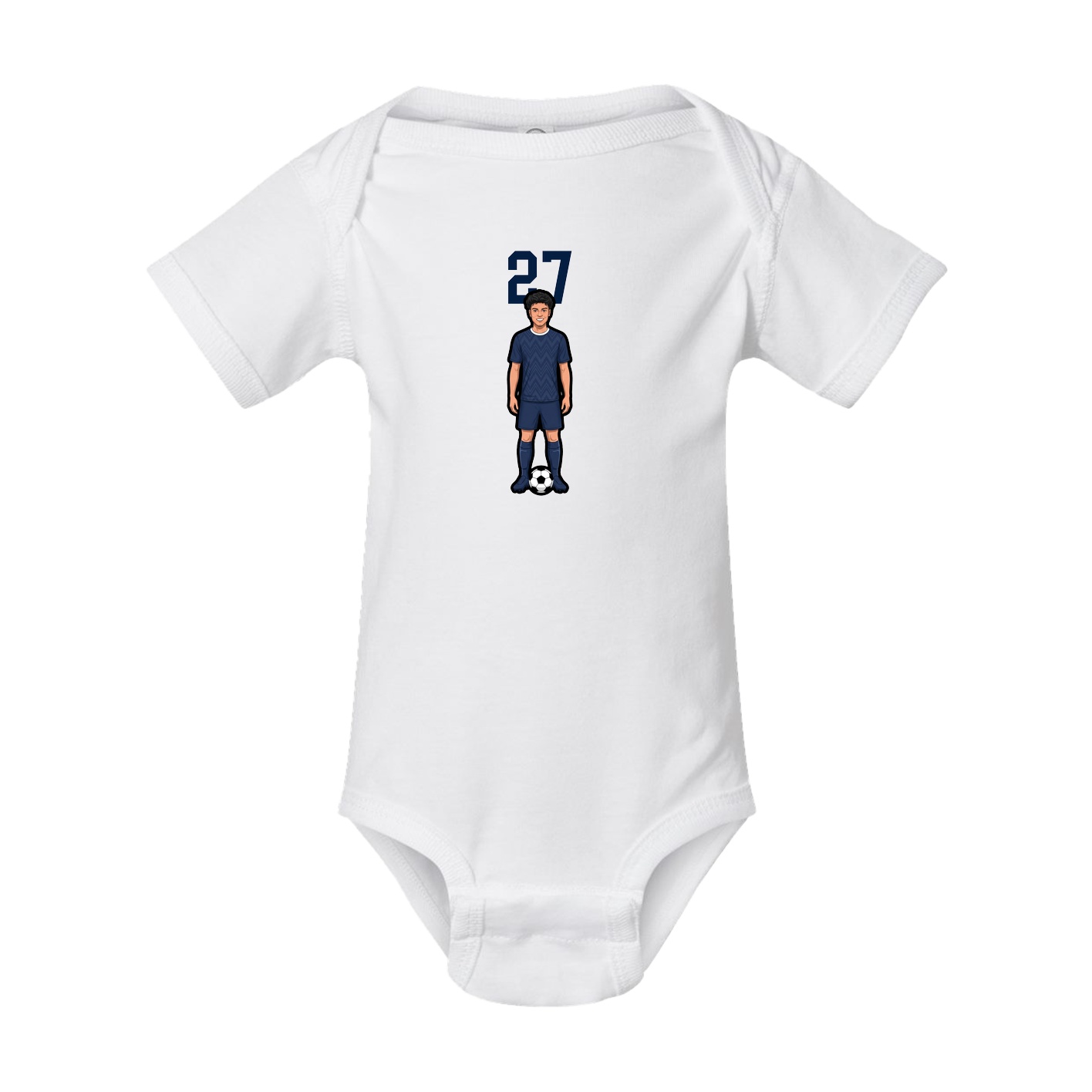 Baby Onesie — Number Top in White