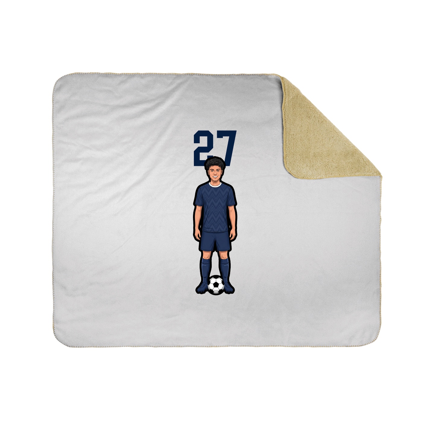 Throw Blanket — Number Top in White