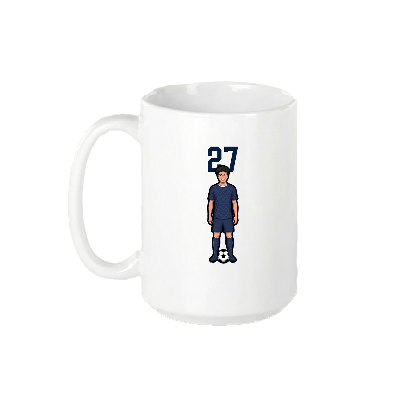 15oz Coffee Mug — Number Top in White