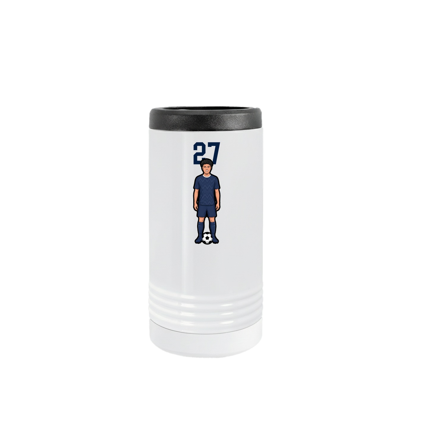 Slim Beverage Holder — Number Top in White