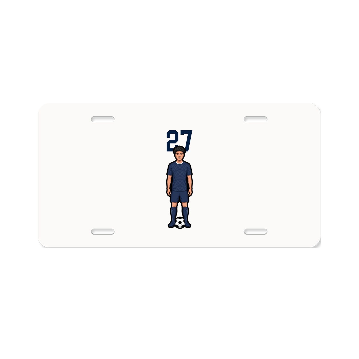 License Plate — Number Top in Classic
