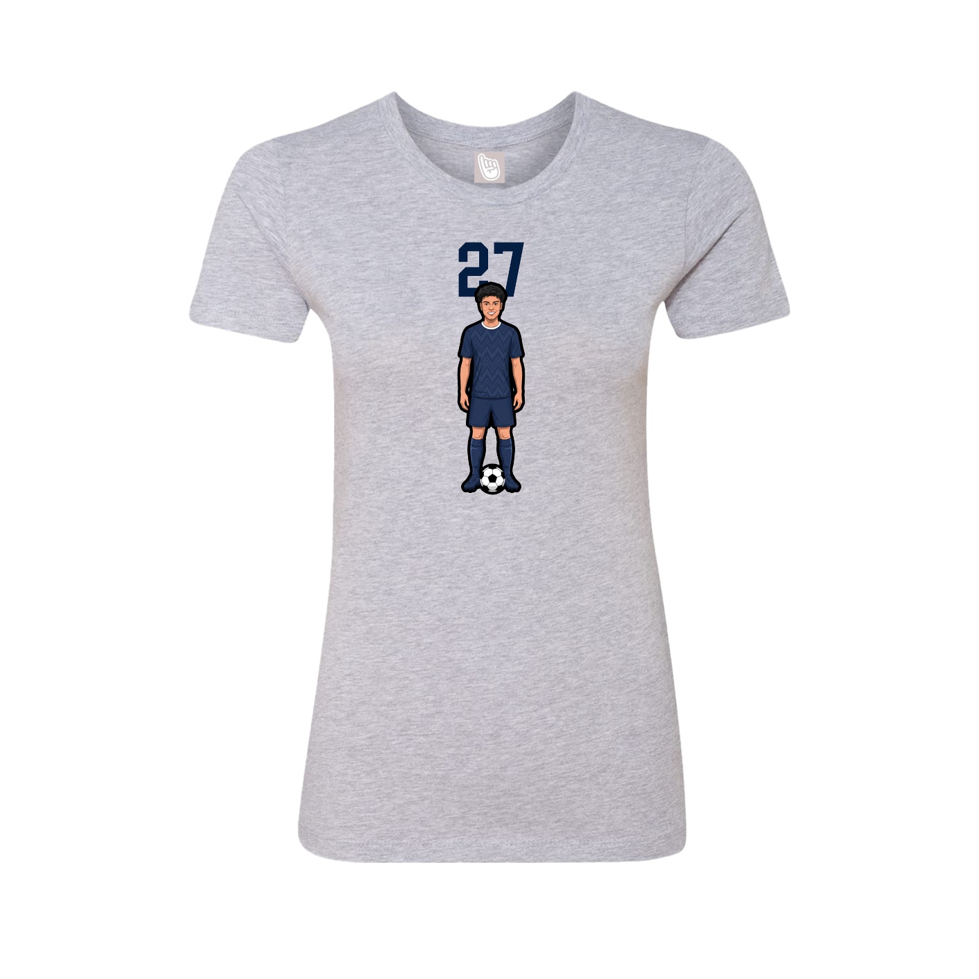 Womens Tee — Number Top in Grey