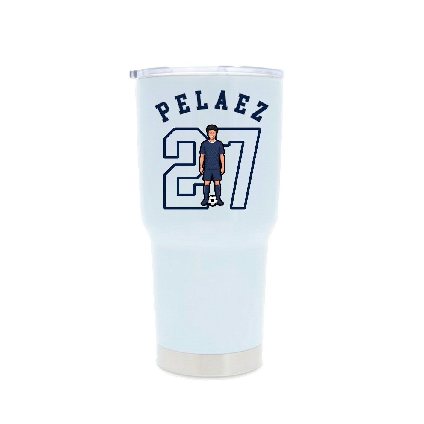 30oz Stainless Steel Tumbler — Shirsey Arch in White