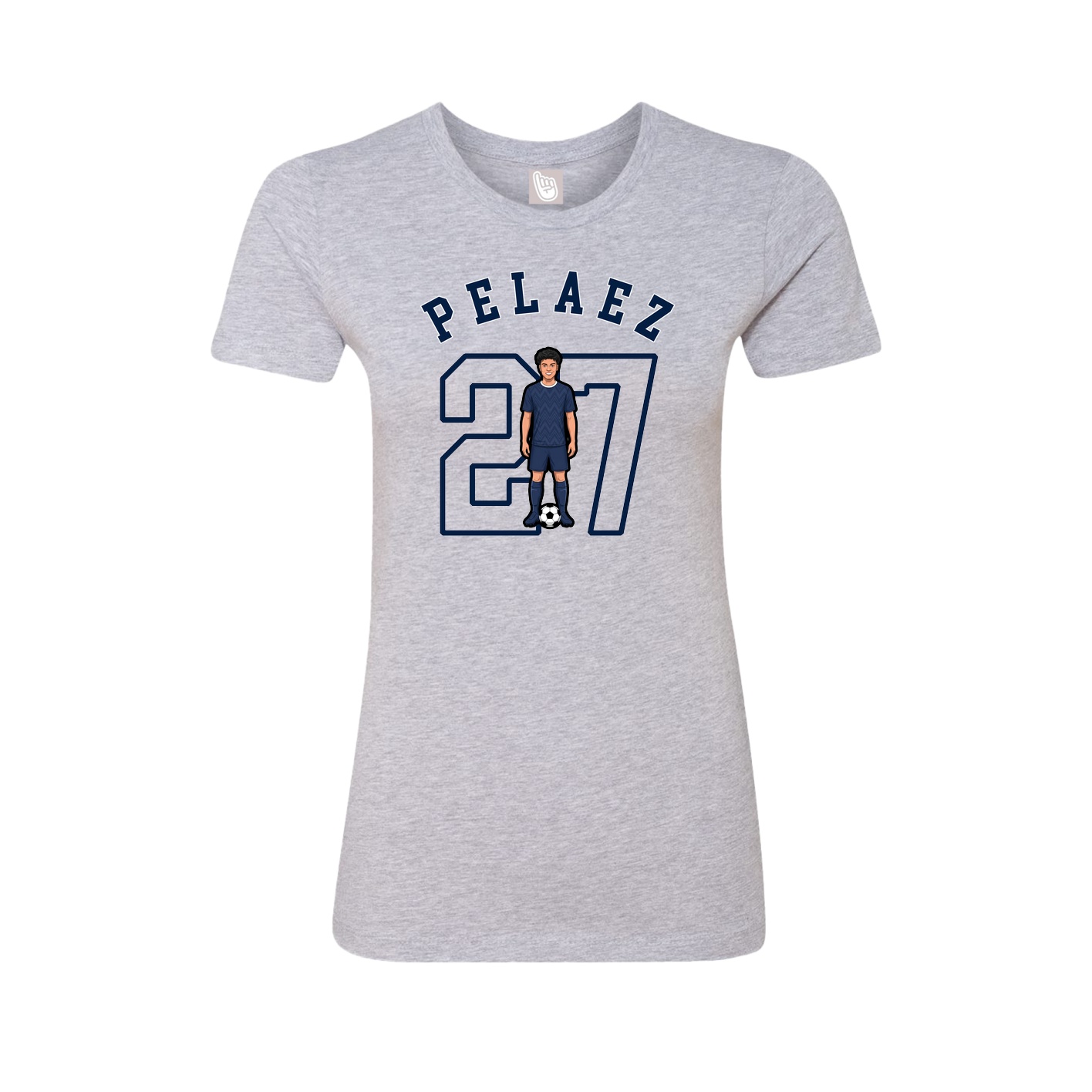 Fitted Women's Tee — Shirsey Arch in Grey