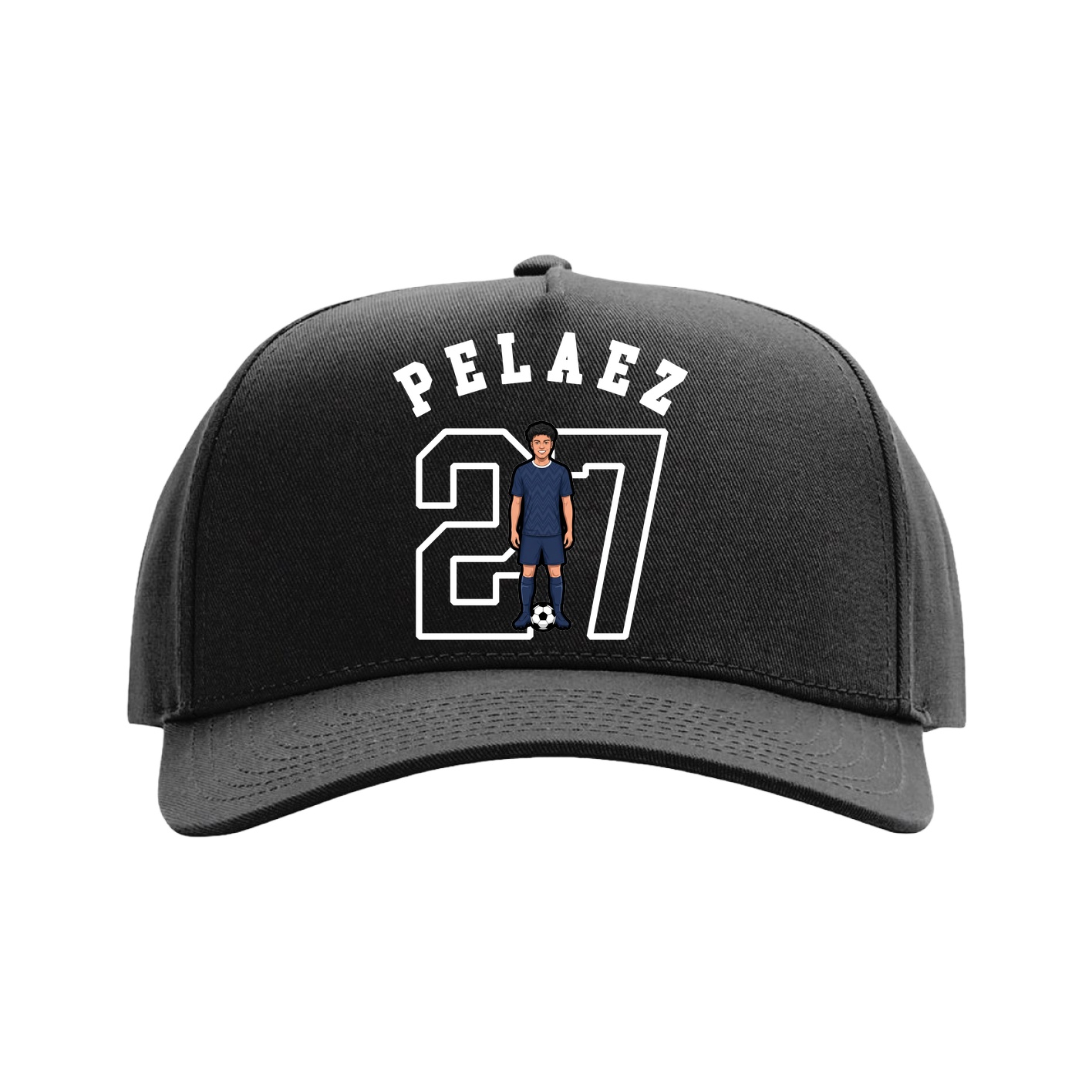 Full Fabric Five-Panel Champ Cap — Shirsey Arch in Black