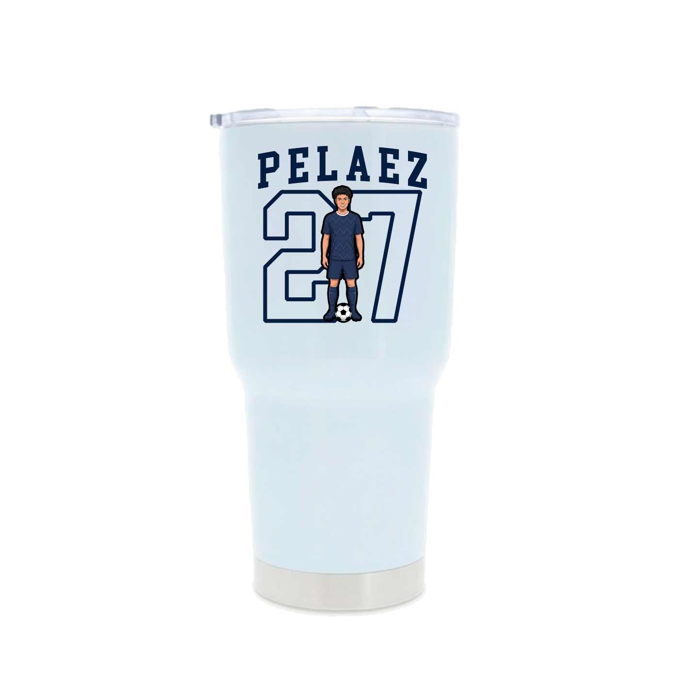 30oz Stainless Steel Tumbler — Shirsey in White