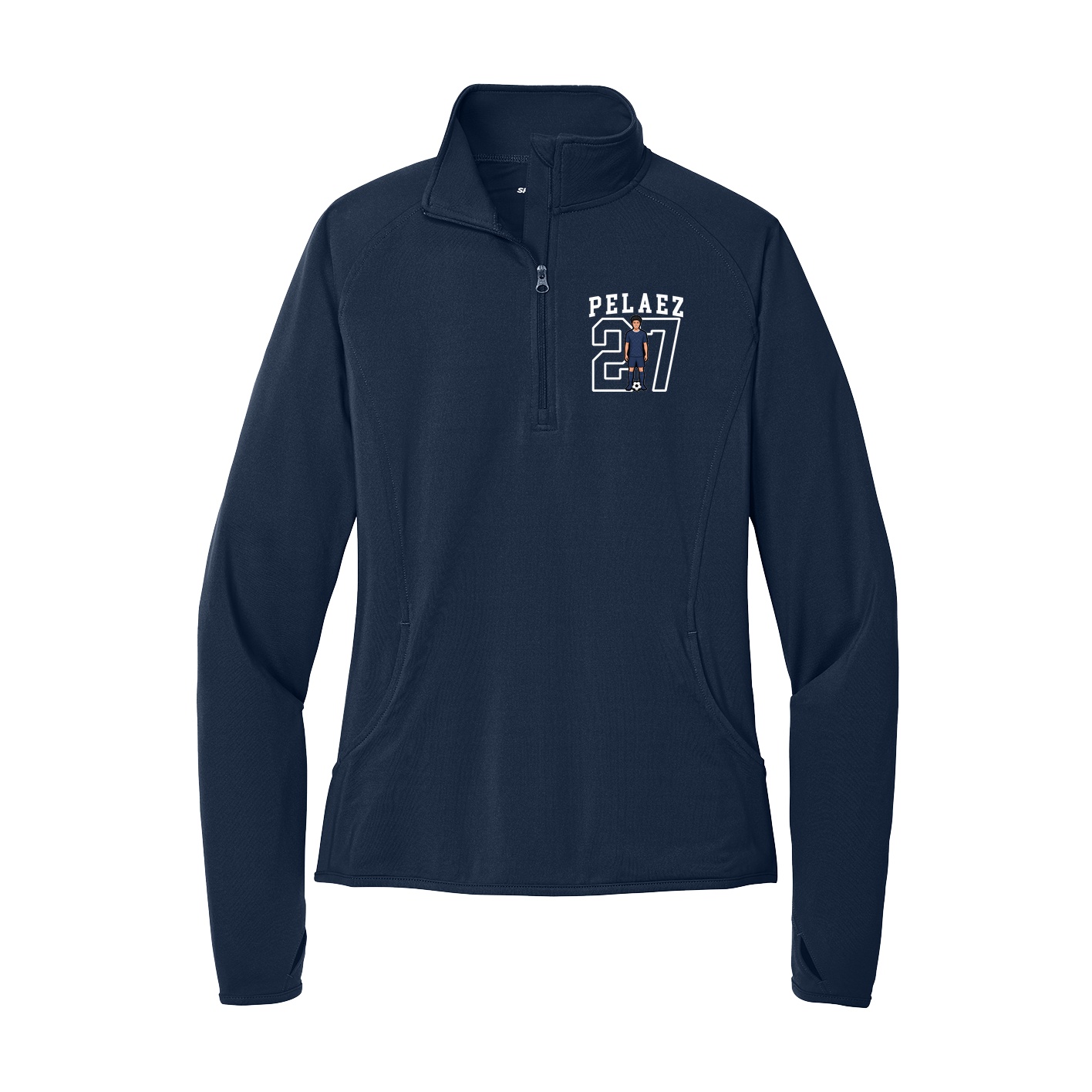 Women's Q-Zip Pullover — Shirsey in Navy