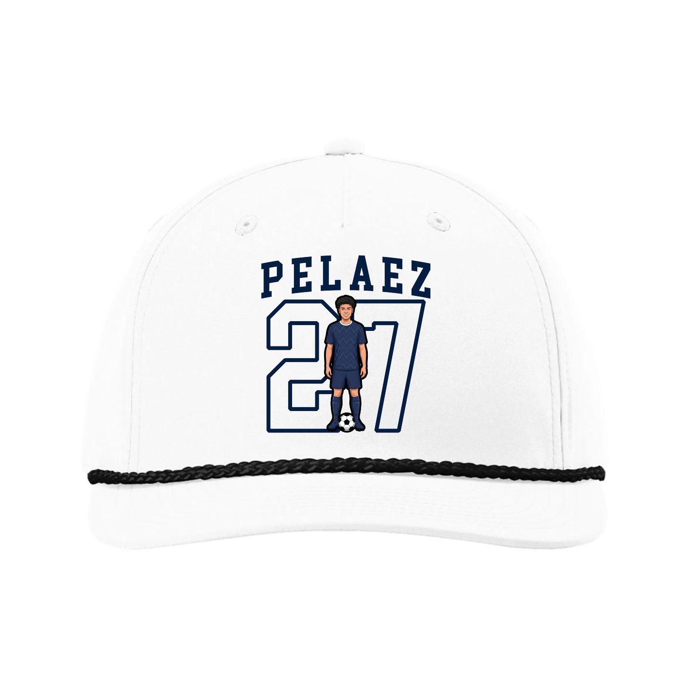 Five-Panel Classic Rope Cap — Shirsey in White