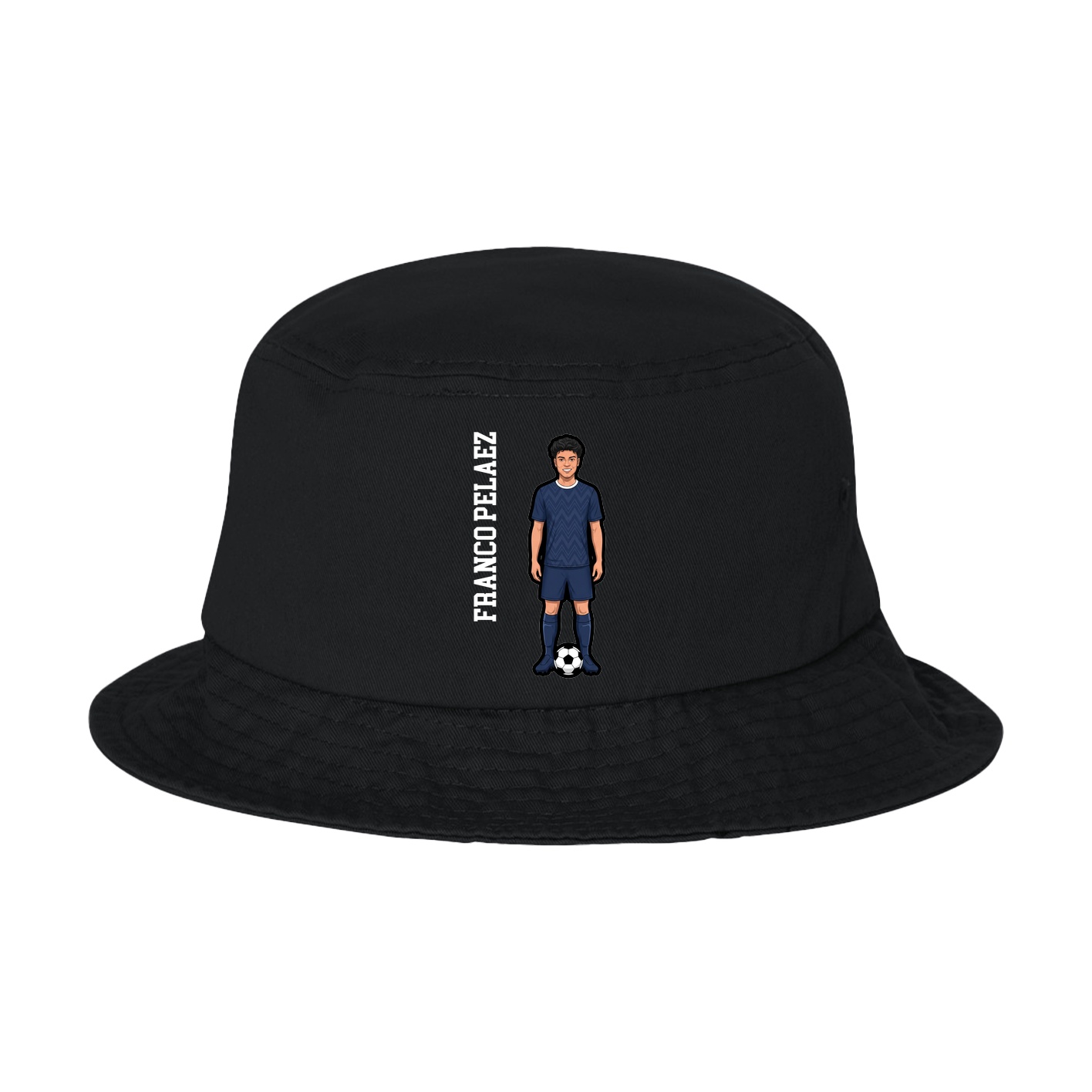 Bucket Cap — Name Vertical in Black