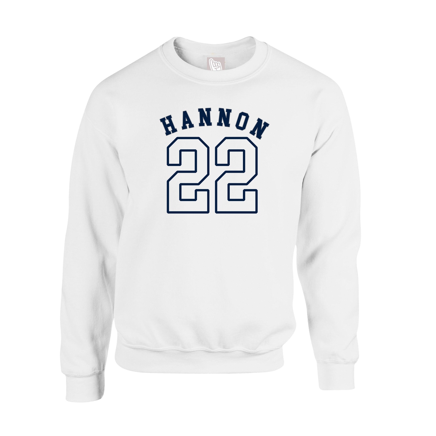 Fleece Crew — Shirsey Arch in White
