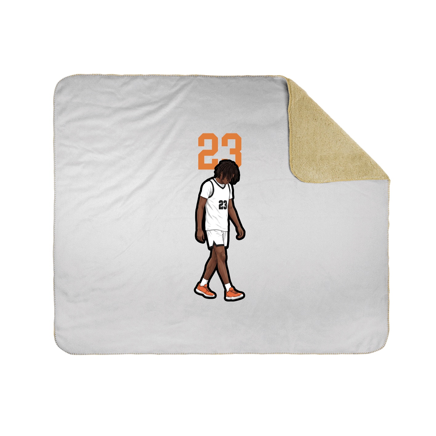 Throw Blanket — Number Top in White