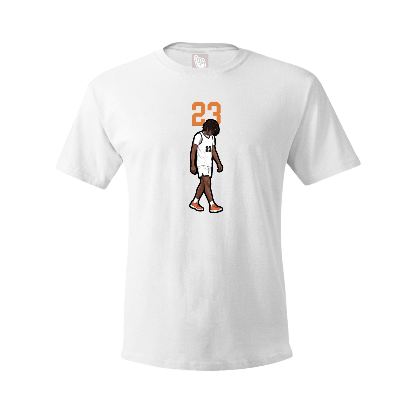 Youth Tee — Number Top in White