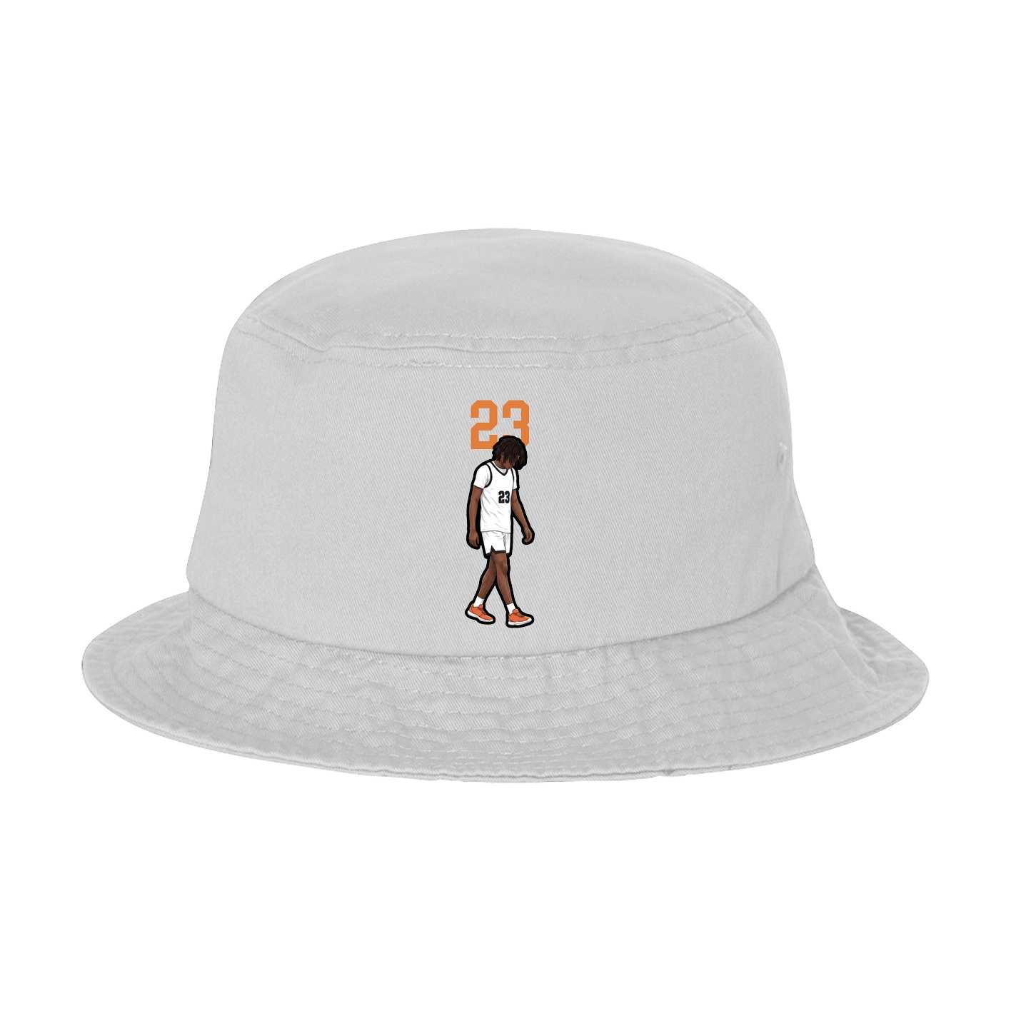 Bucket Cap — Number Top in White