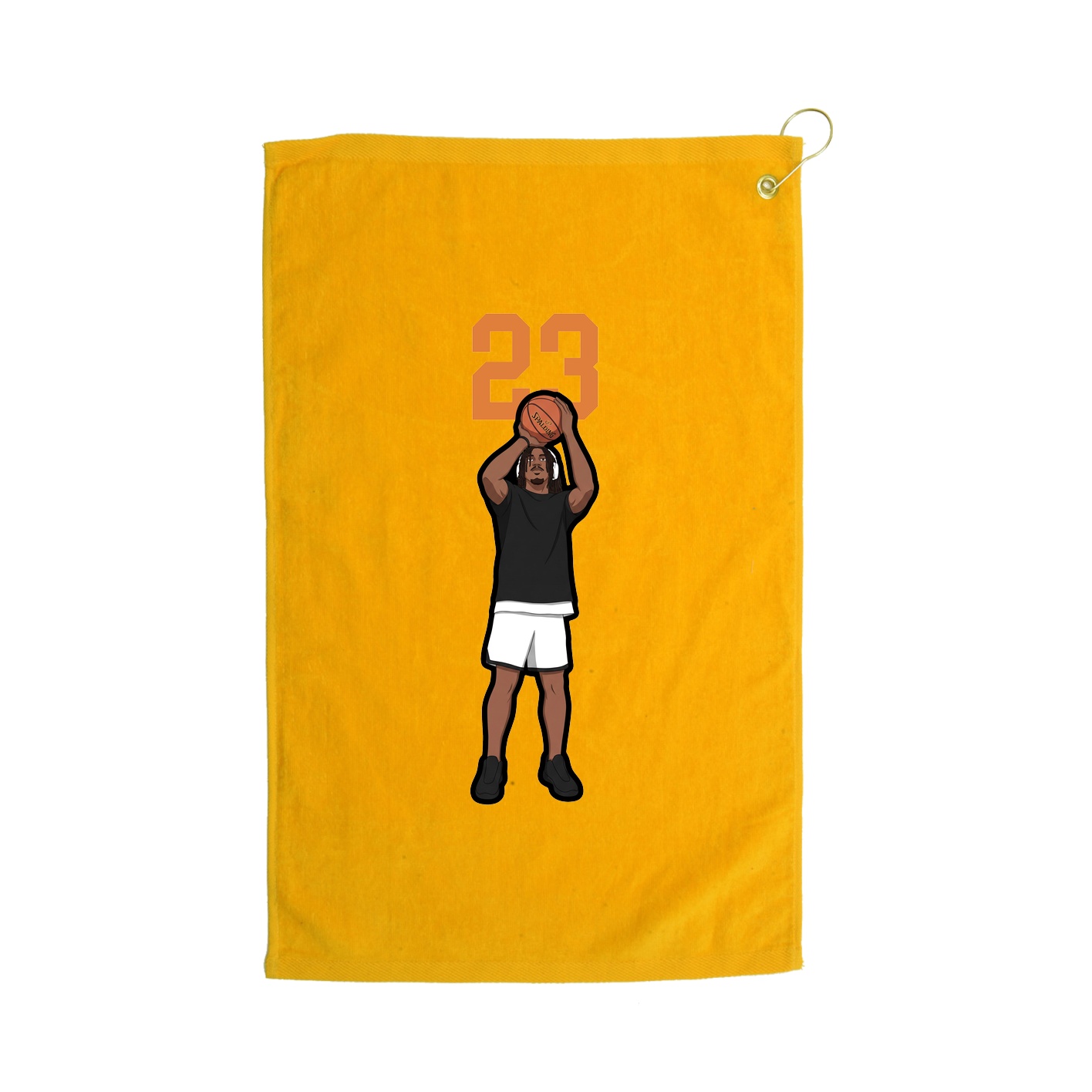 Golf Towel — Number Top in Gold