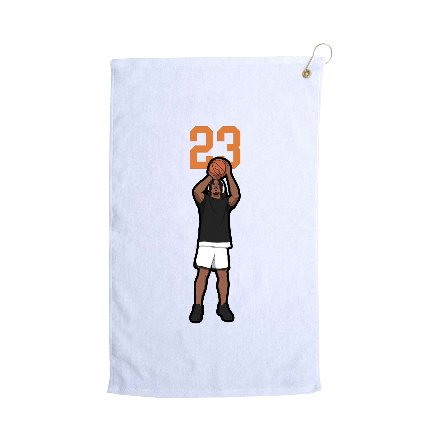 Golf Towel — Number Top in White