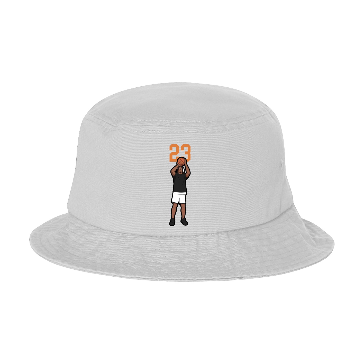 Bucket Cap — Number Top in White
