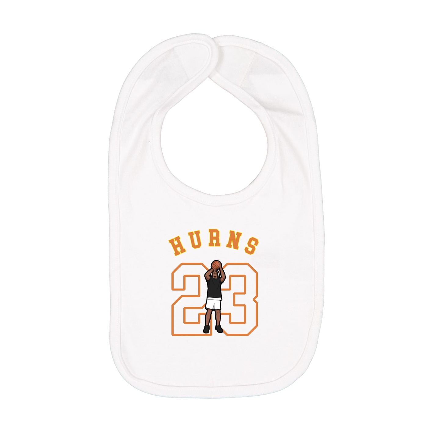 Infant Bib — Shirsey Arch in White