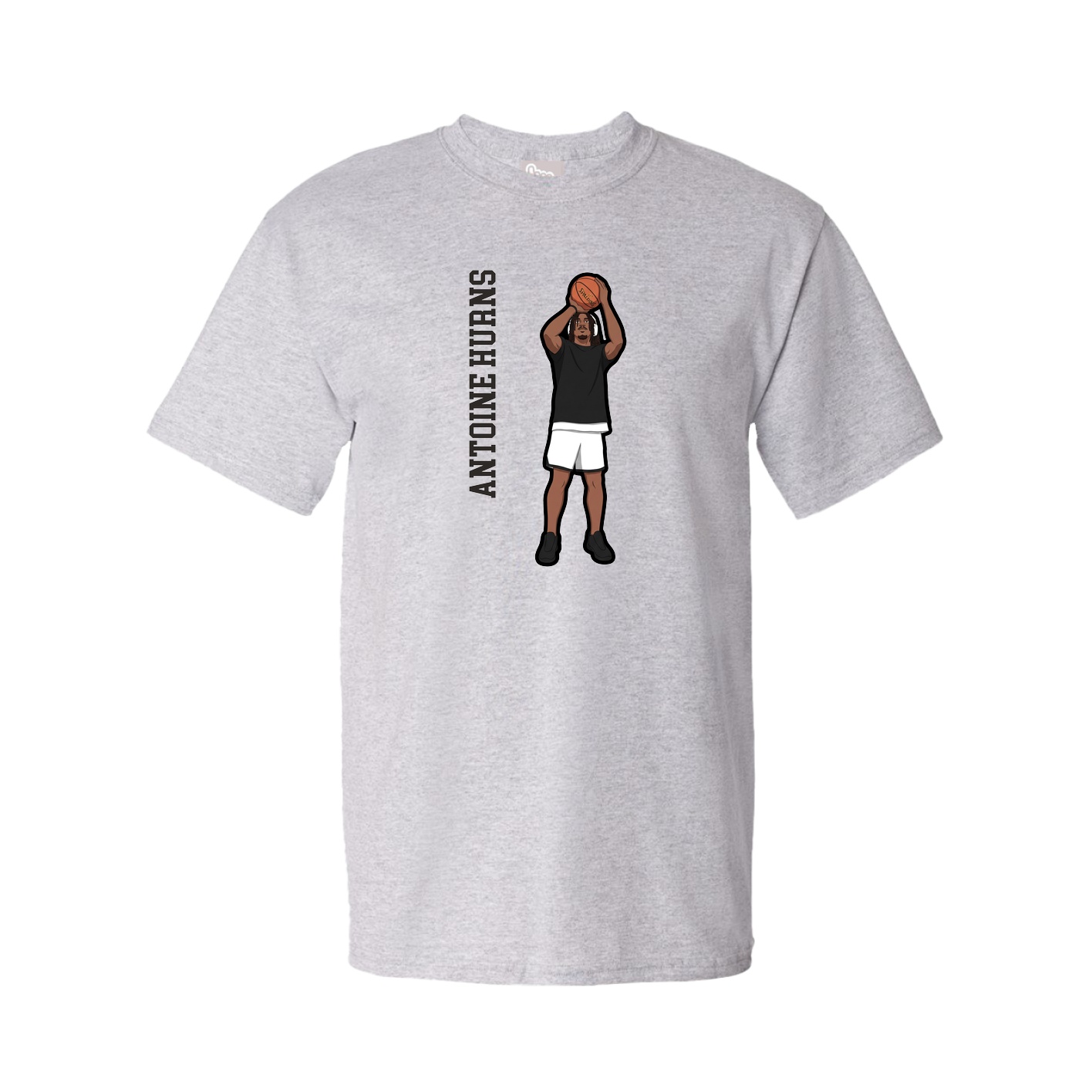 Tee — Name Vertical in Grey