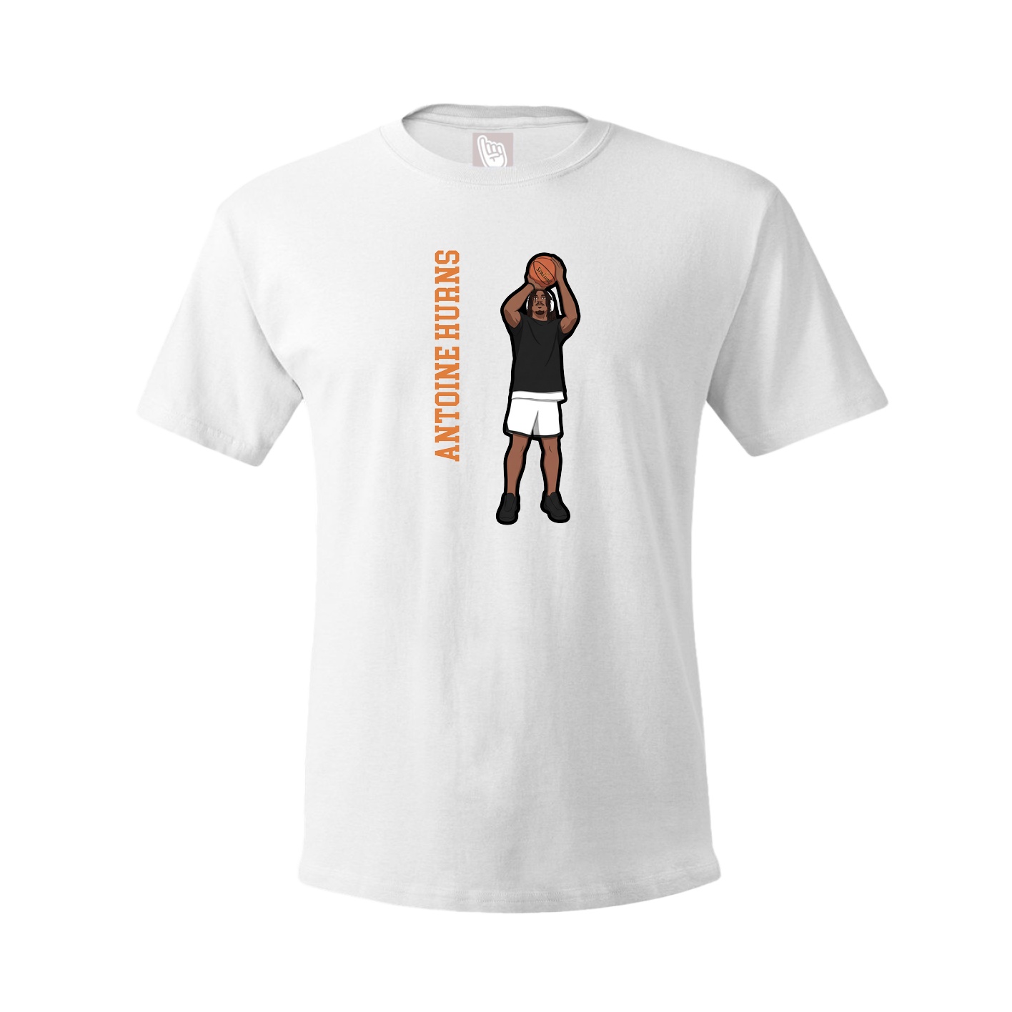 Youth Tee — Name Vertical in White