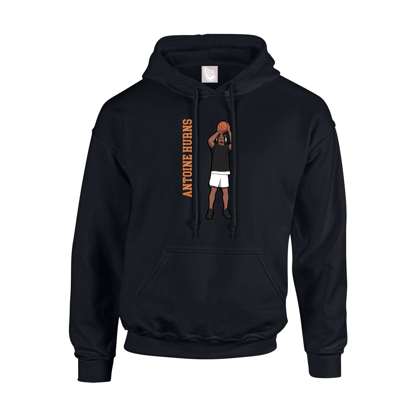 Hoodie — Name Vertical in Black
