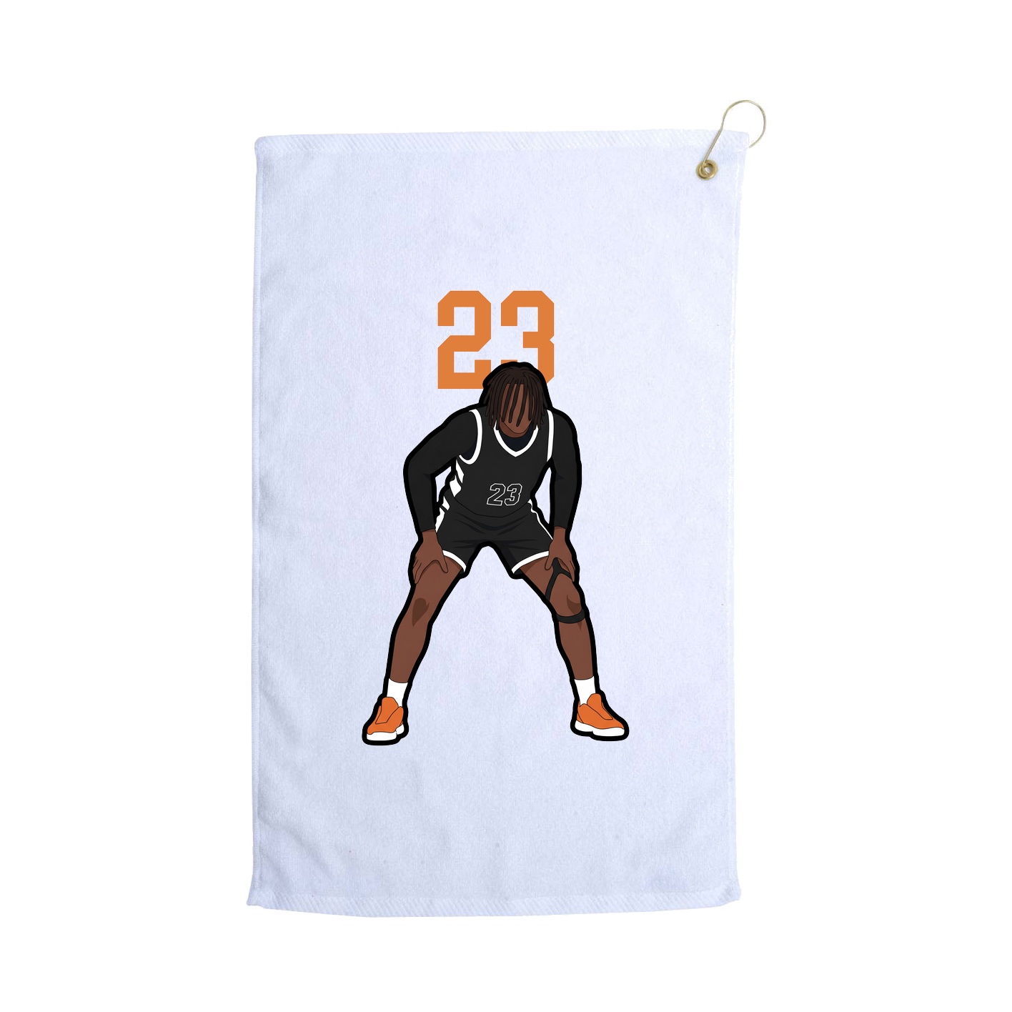 Golf Towel — Number Top in White