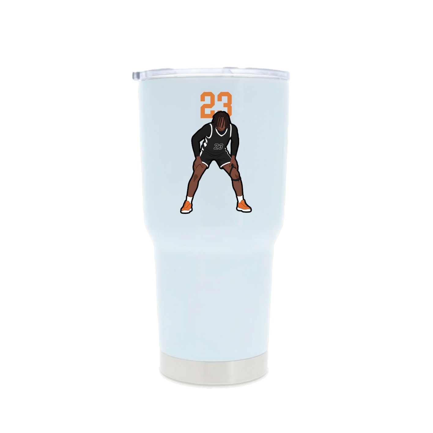 30oz Stainless Steel Tumbler — Number Top in White