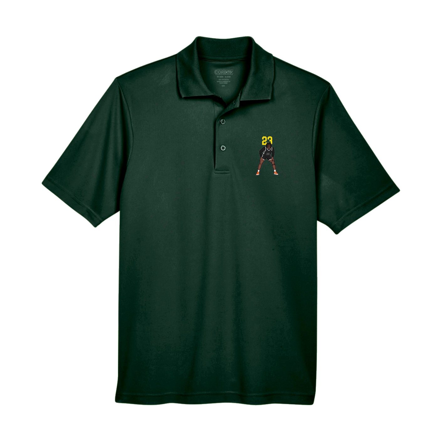 Performance Polo — Number Top in Green