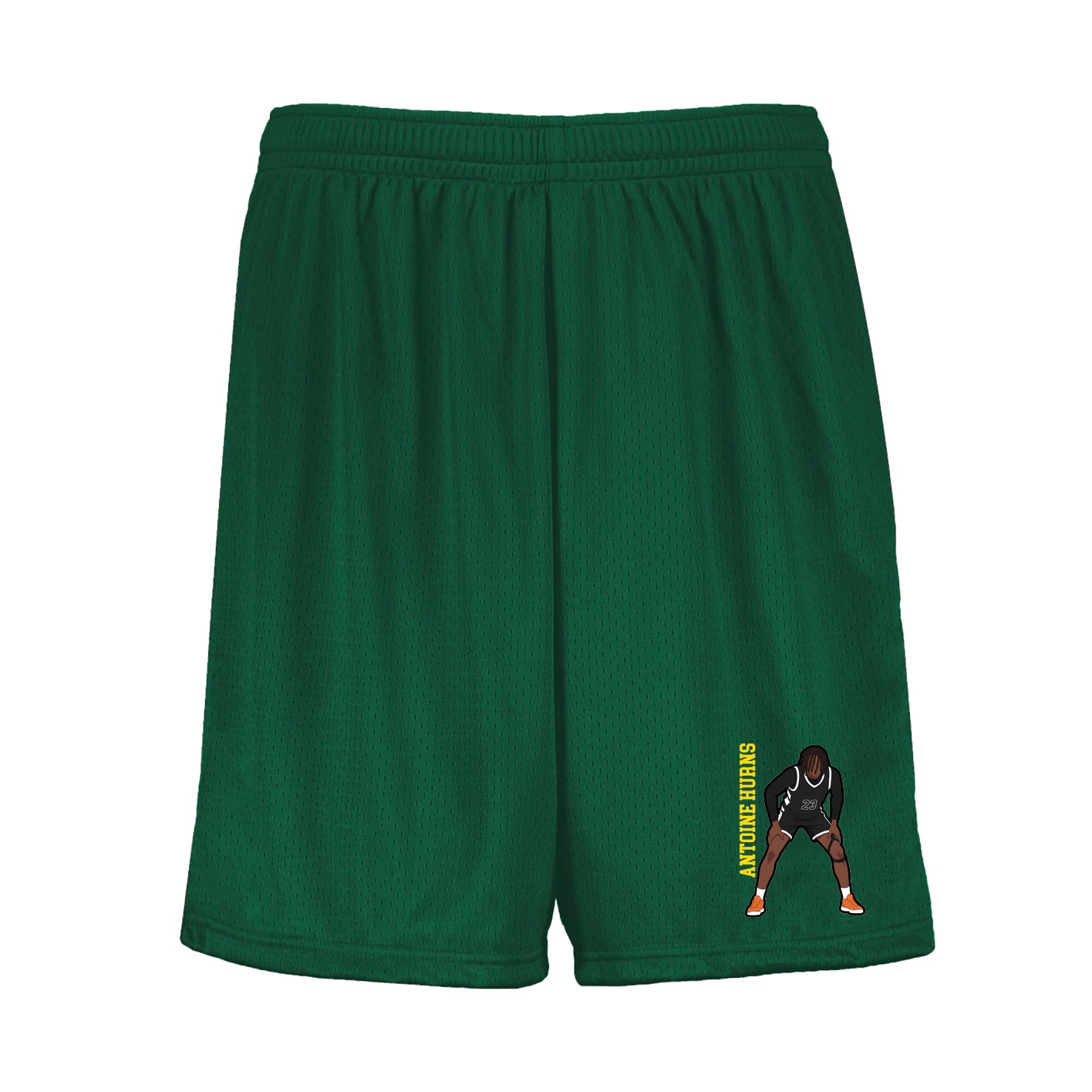Shorts — Name Vertical in Green