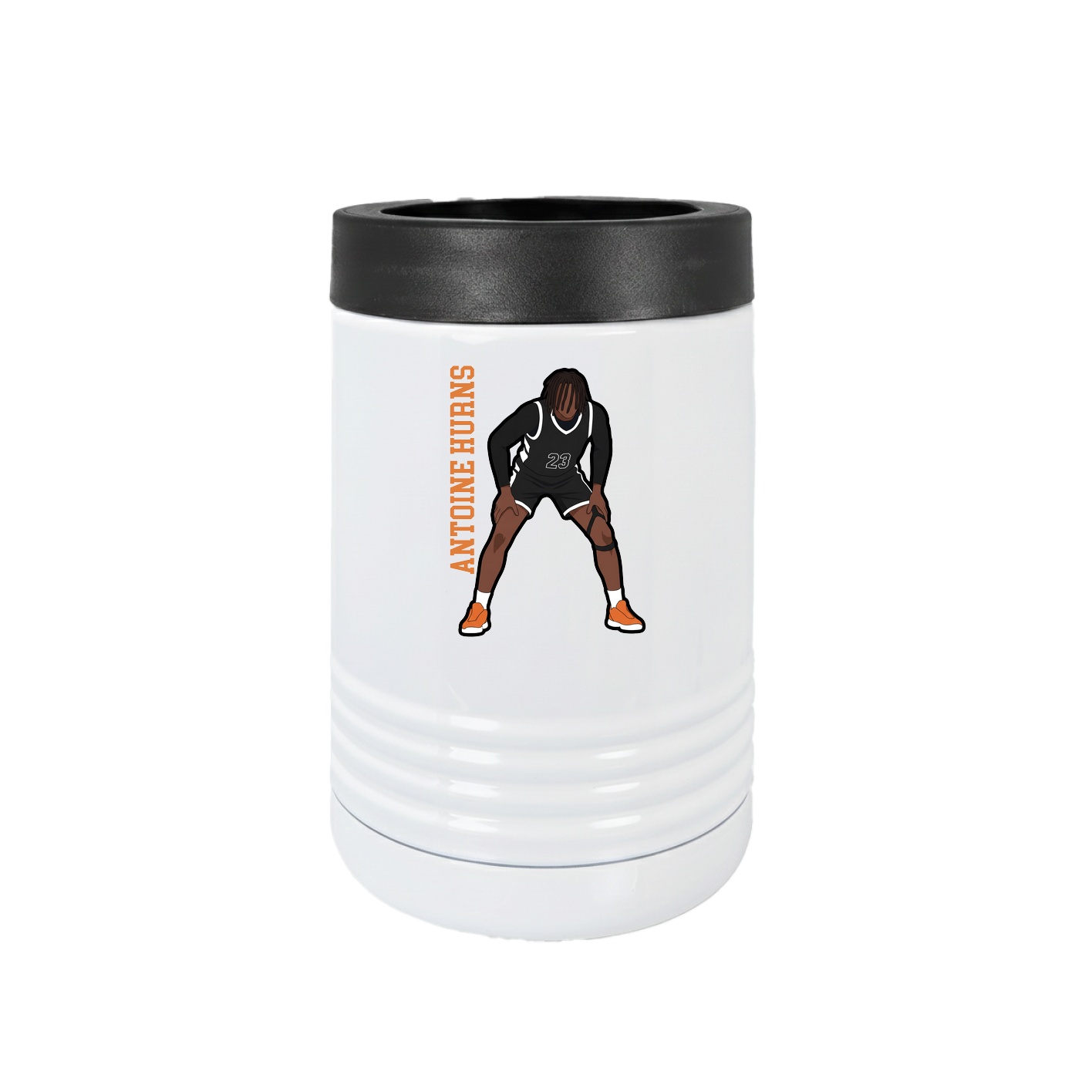 Beverage Holder — Name Vertical in White