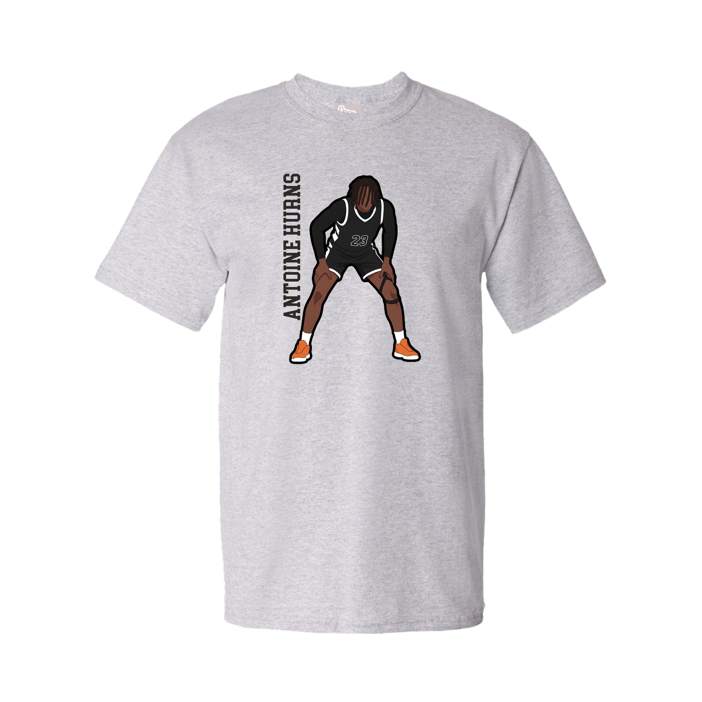 Tee — Name Vertical in Grey