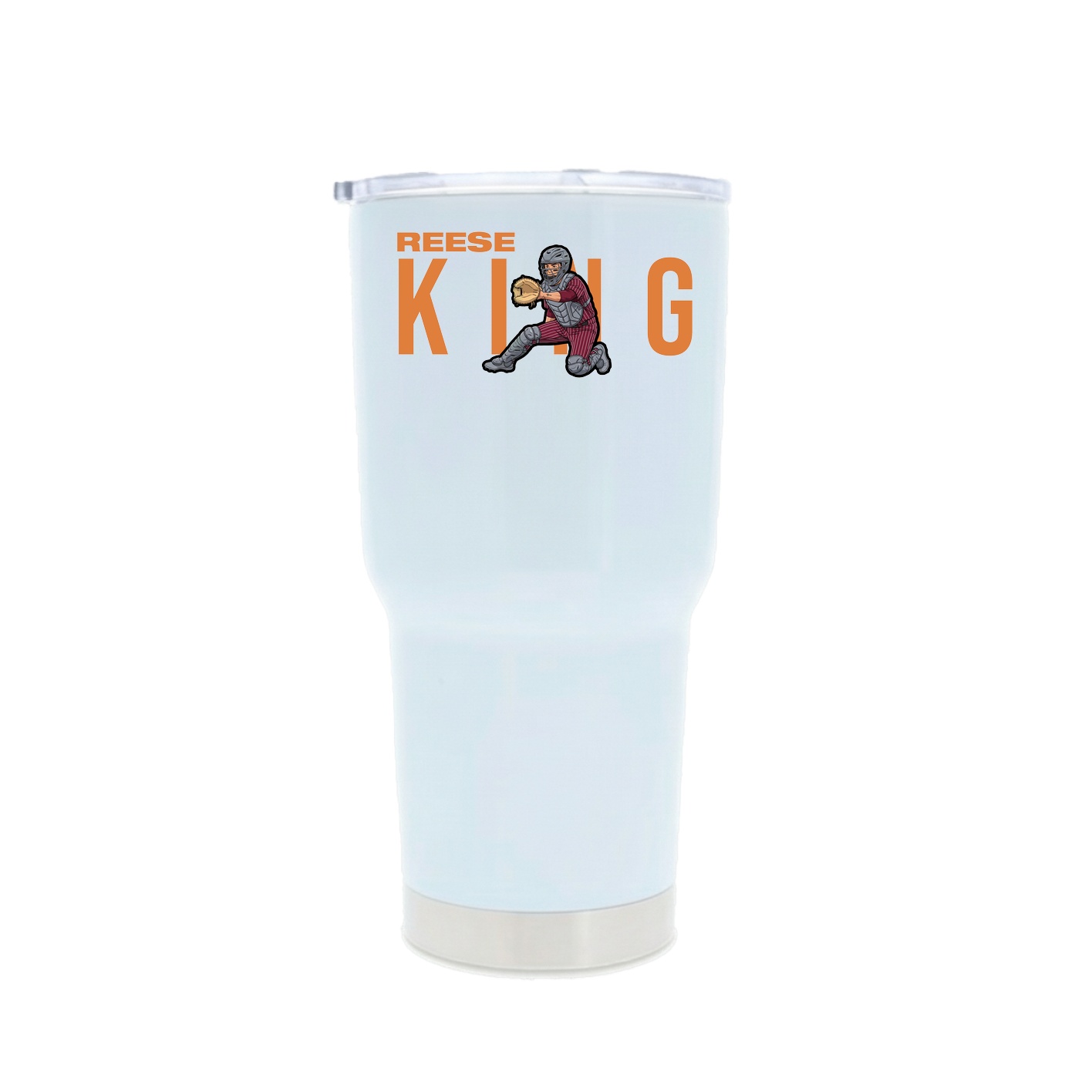 30oz Stainless Steel Tumbler — Player Name in White