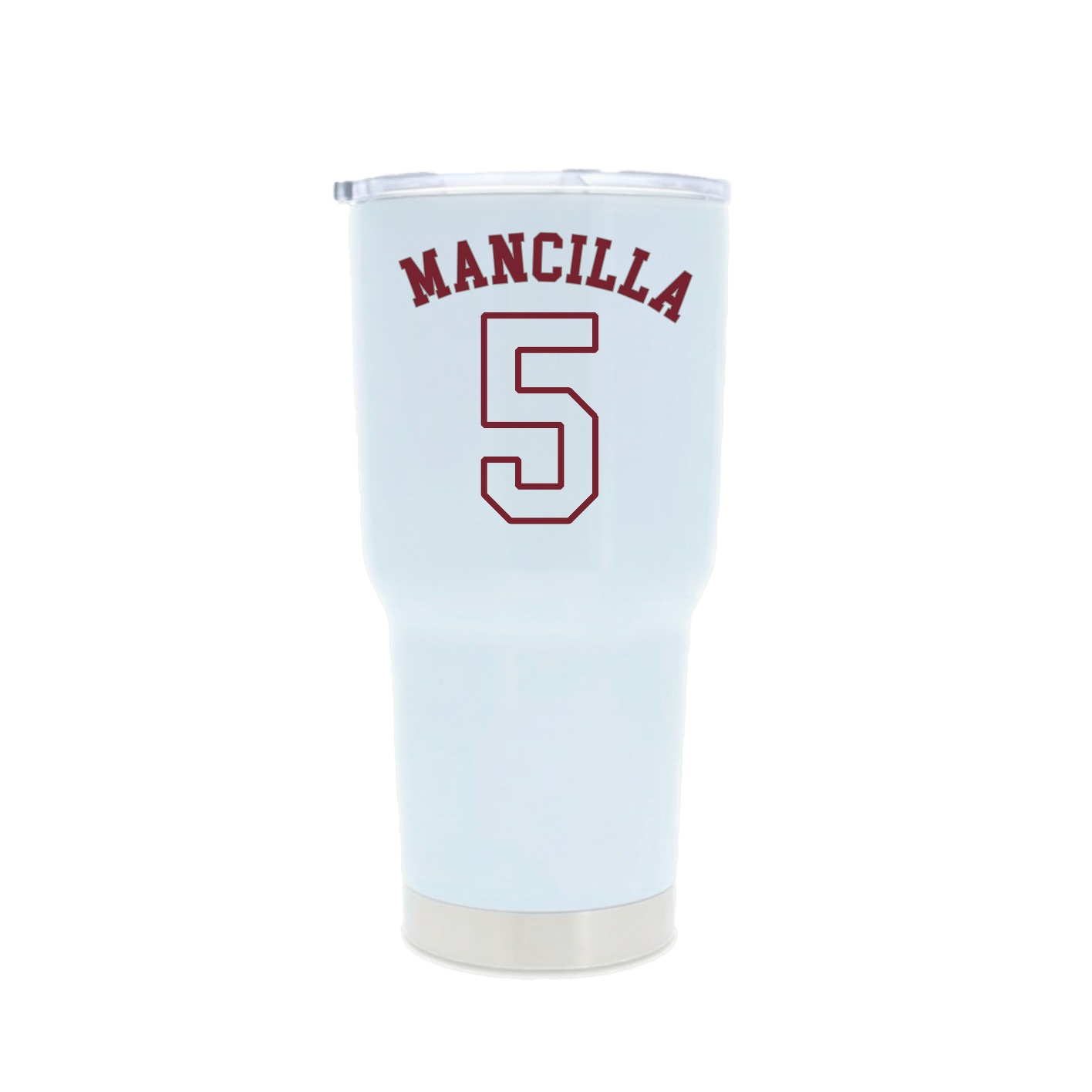 30oz Stainless Steel Tumbler — Shirsey Arch in White