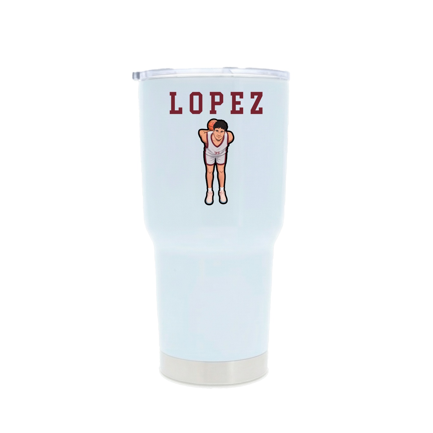 30oz Stainless Steel Tumbler — Shirsey in White