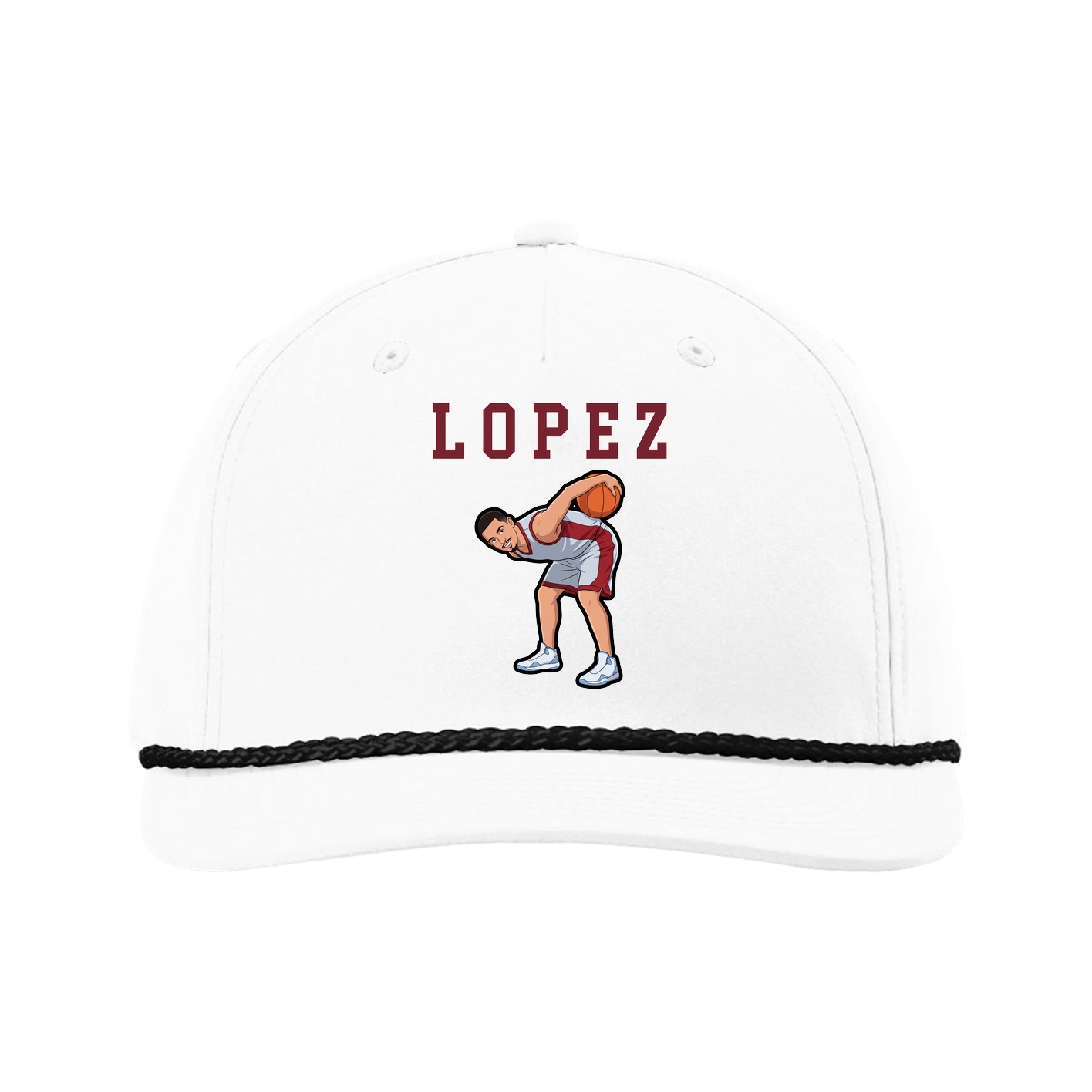 Five-Panel Classic Rope Cap — Shirsey in White