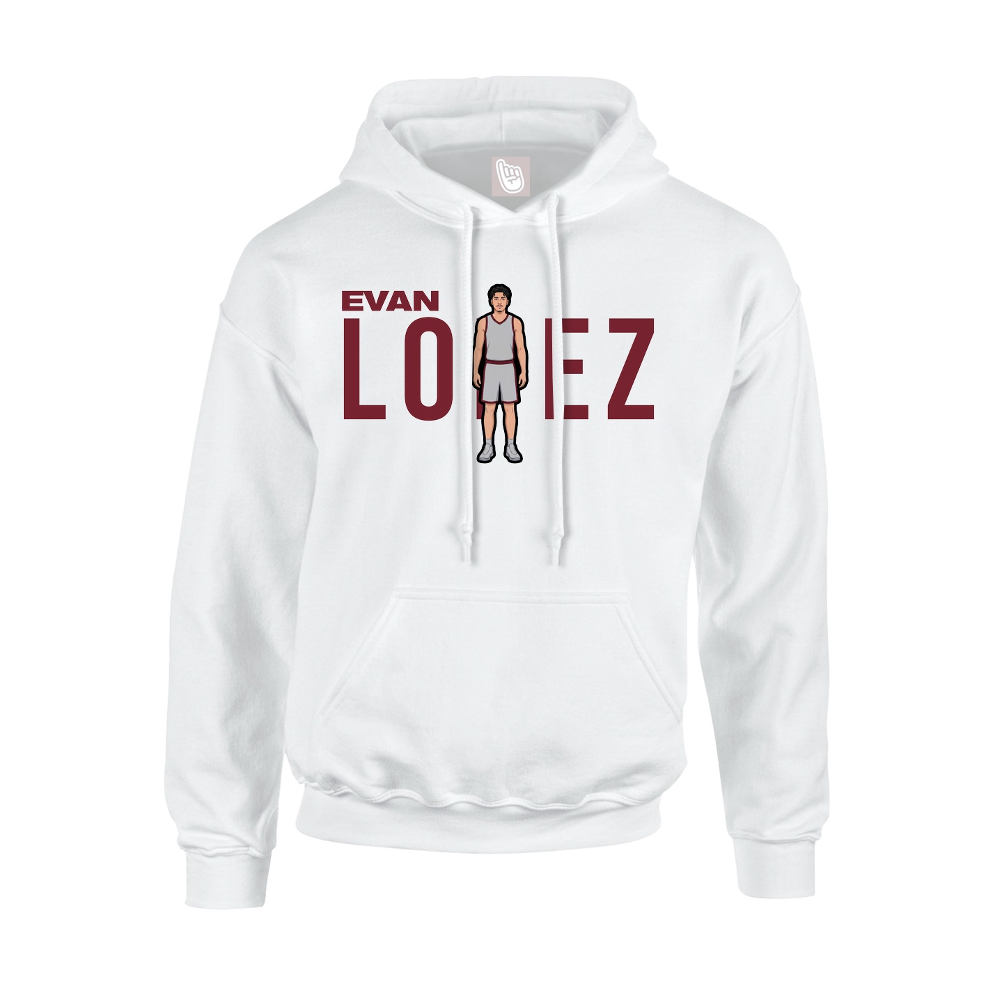 Youth Hoodie — Player Name in White