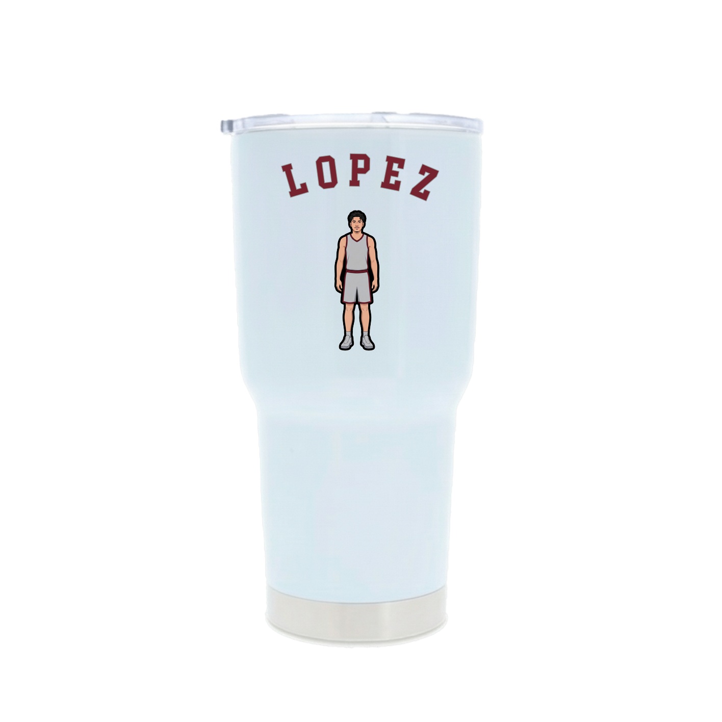 30oz Stainless Steel Tumbler — Shirsey Arch in White