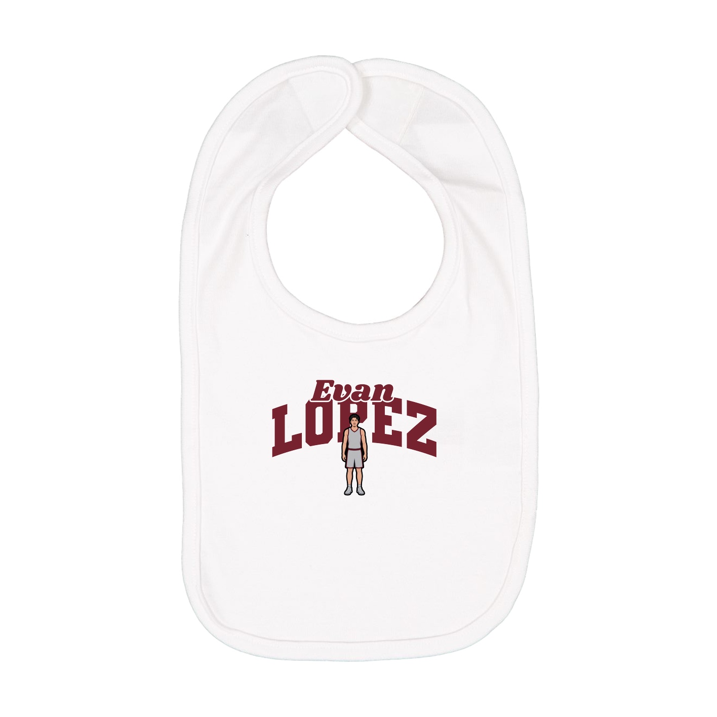 Infant Bib — Signature Arch in White