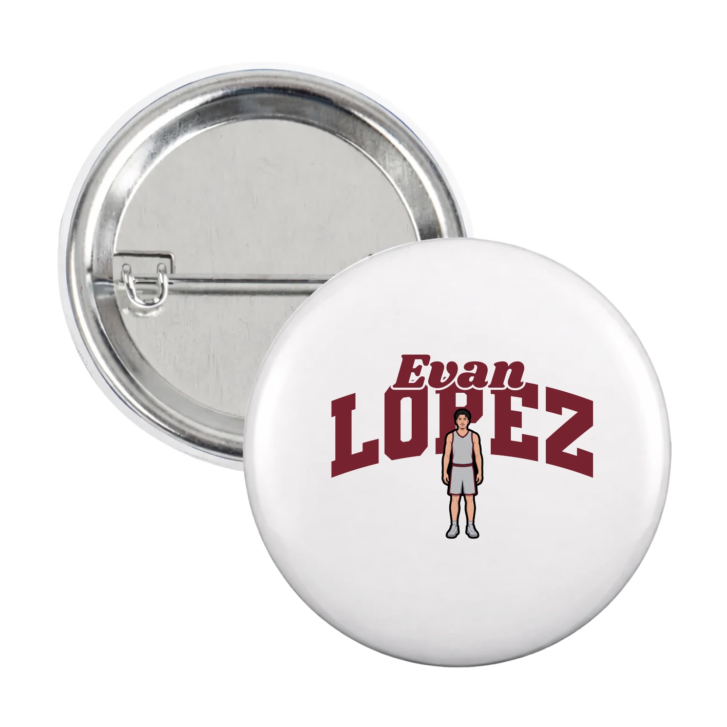 Game Day Button — Signature Arch in White