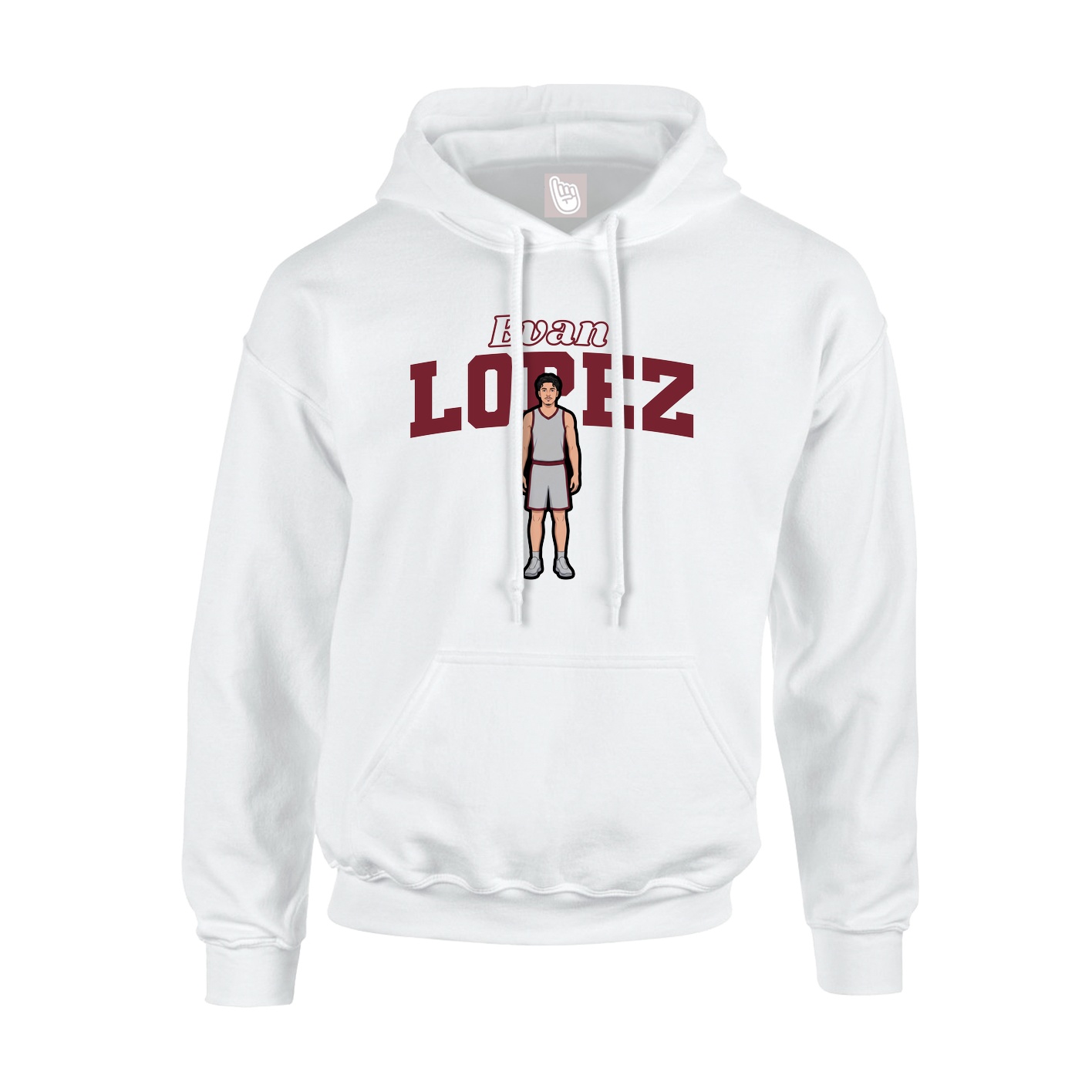 Hoodie — Name Arch in White