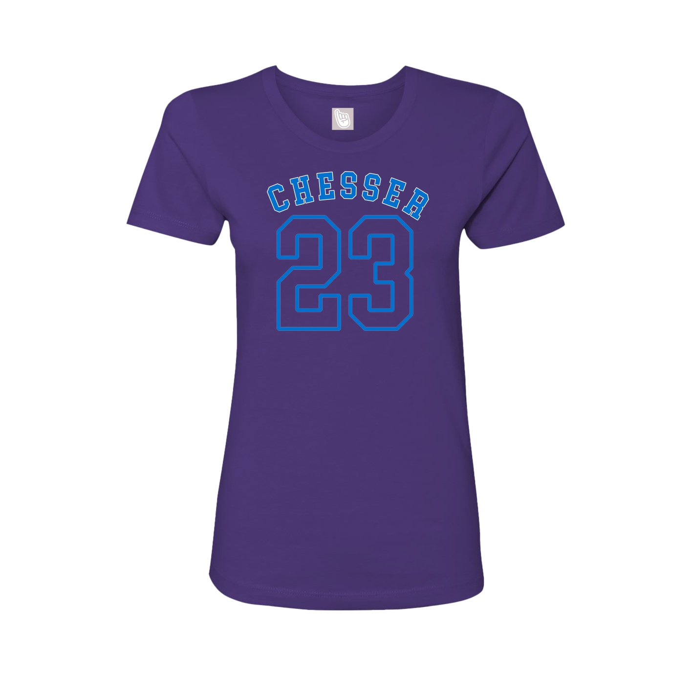 Fitted Women's Tee — Shirsey Arch in Purple