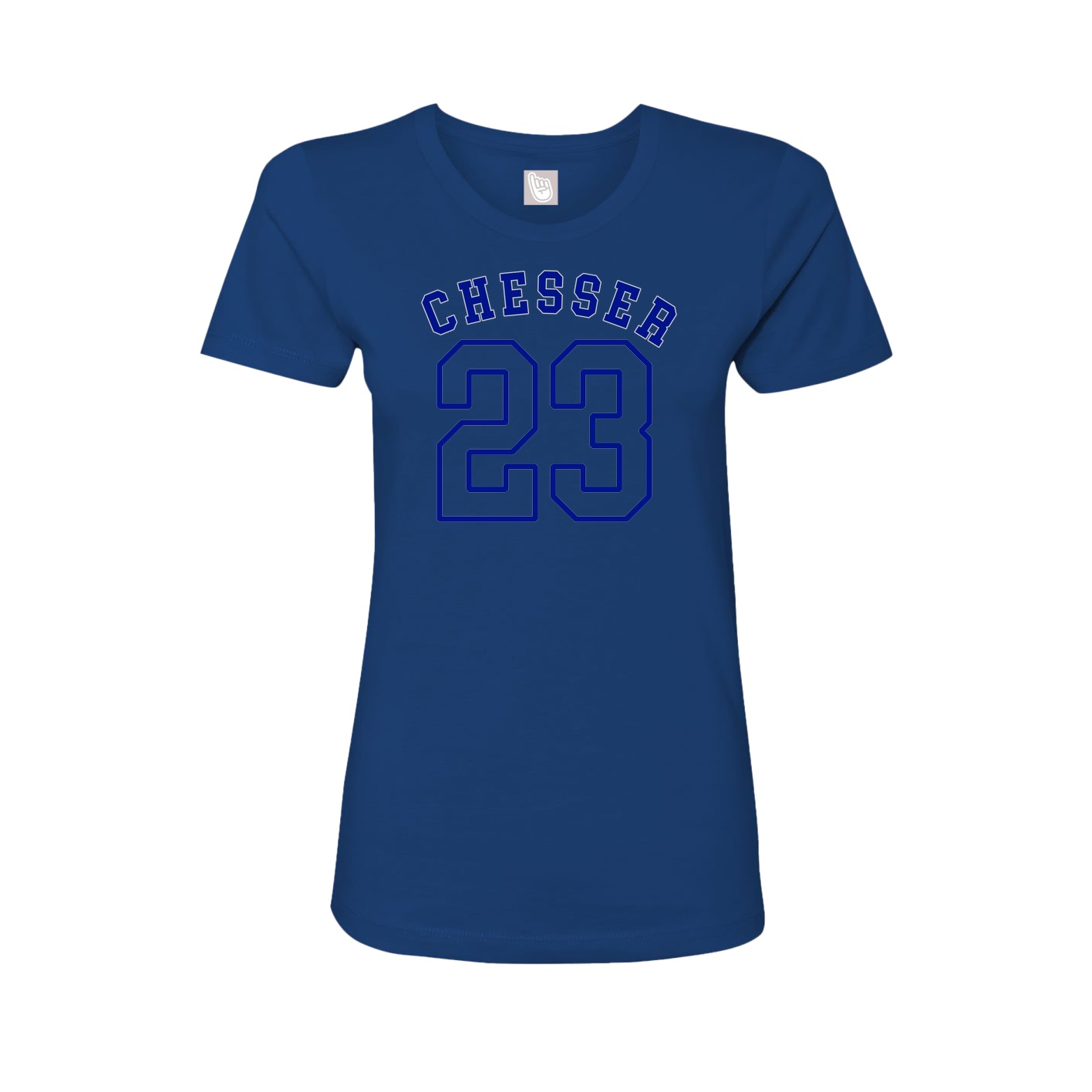 Fitted Women's Tee — Shirsey Arch in Royal
