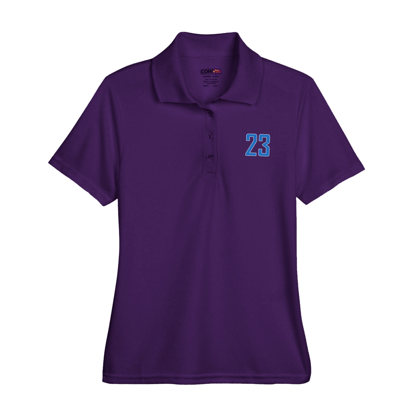 Womens Performance Polo — Front Shirsy in Purple